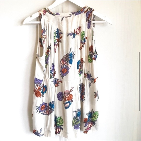 Anthropologie Maeve Floral Sleeveless Blouse Small - Picture 3 of 3